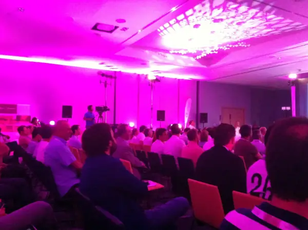 Professional event lighting and projector screen